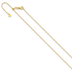 14K Adjustable 1.2mm Flat Cable Chain