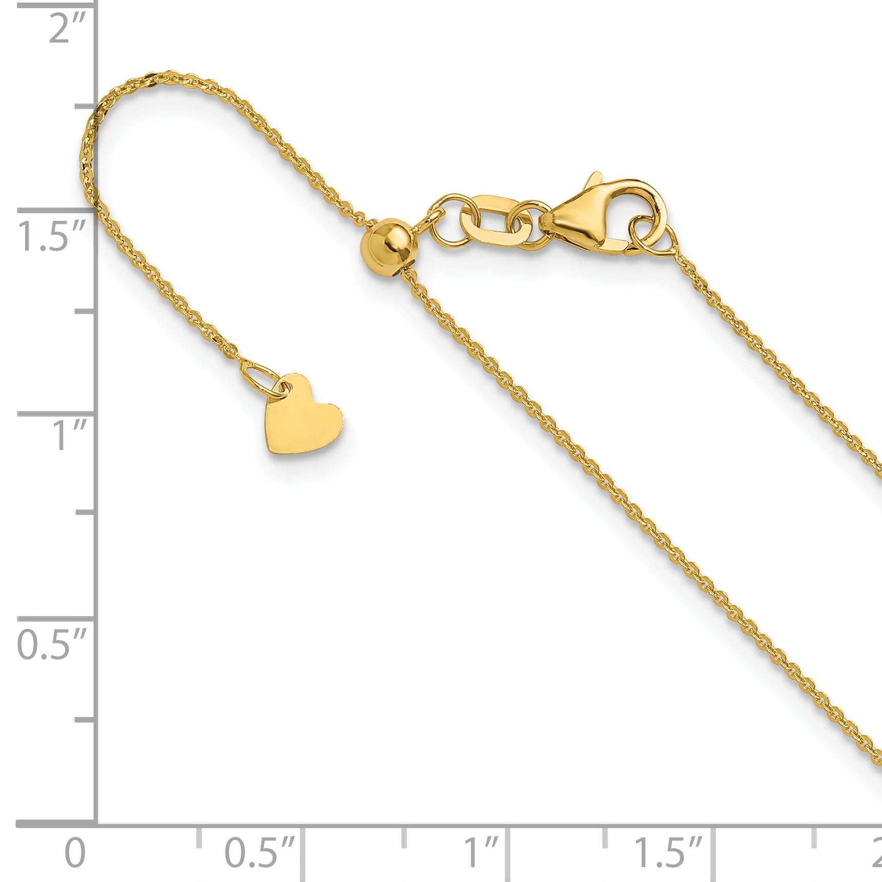 14K Adjustable 1.2mm Flat Cable Chain