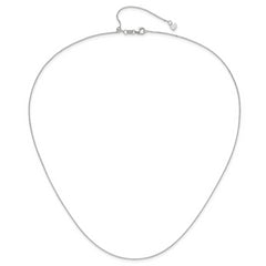 14K White Gold Adjustable 1.2mm Flat Cable Chain