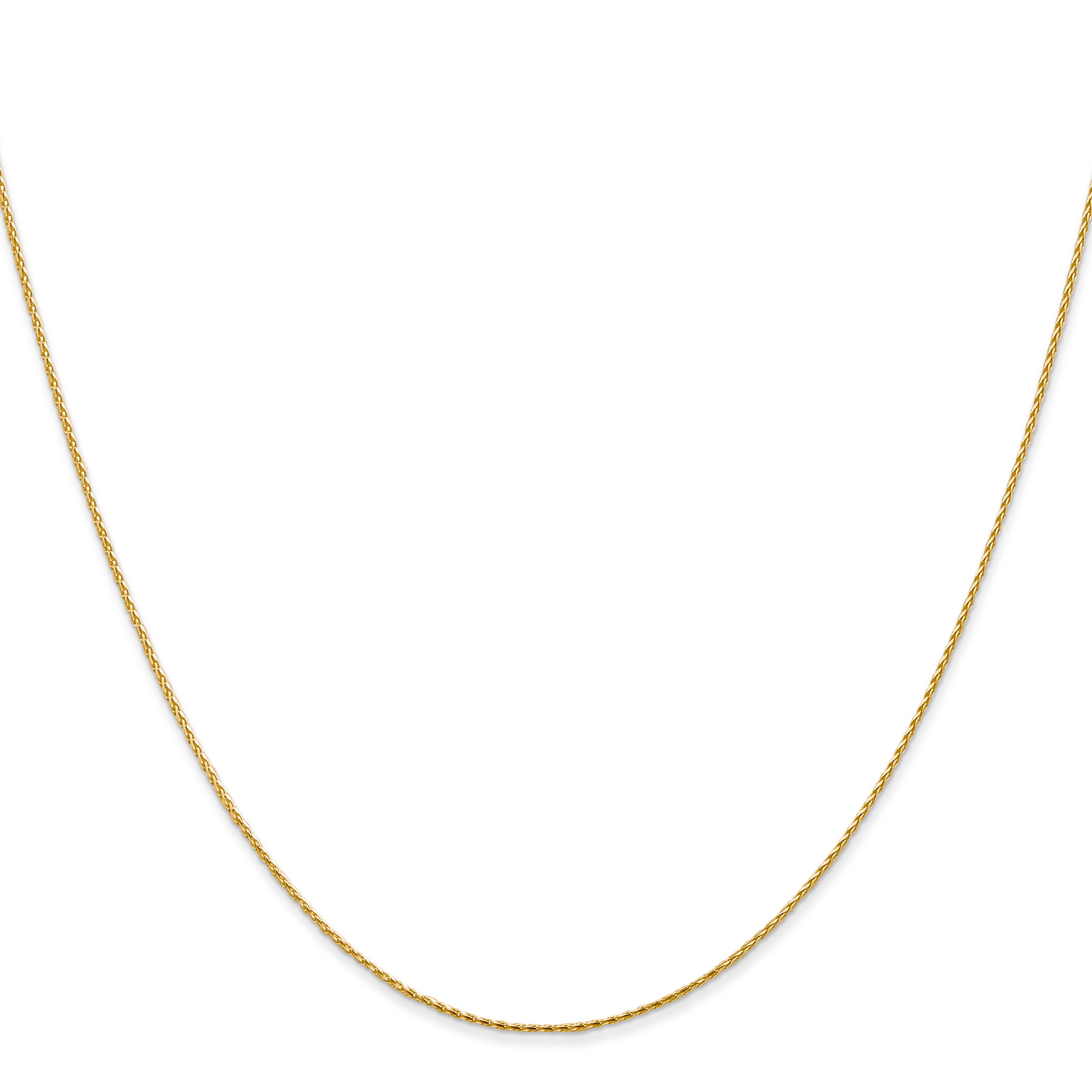 14K .8mm D/C Round Wheat Chain