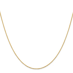 14K .8mm D/C Round Wheat Chain