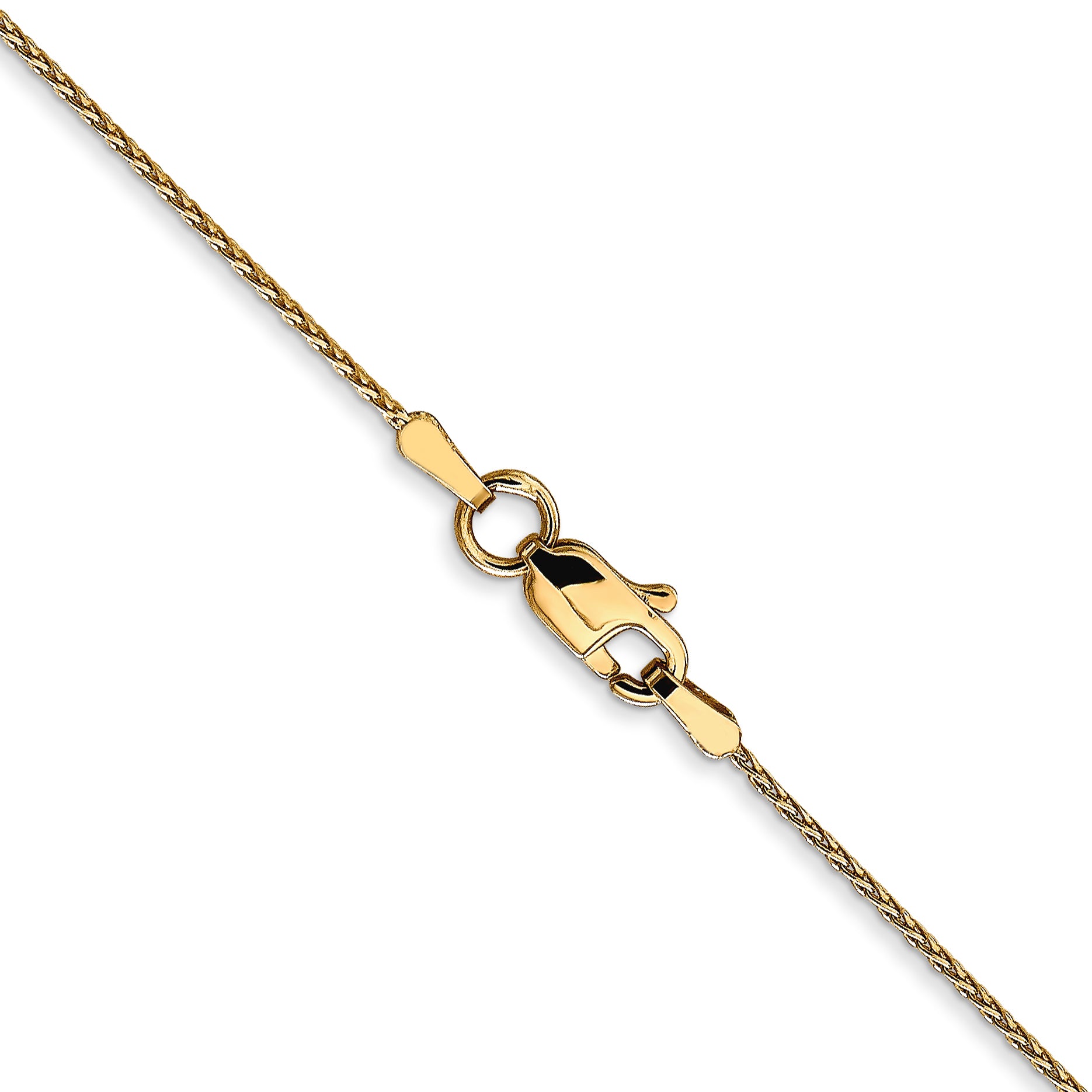 14K .8mm D/C Round Wheat Chain