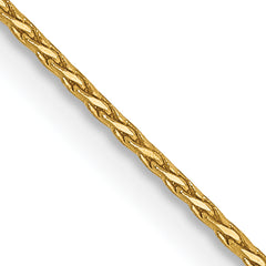 14K .8mm D/C Round Wheat Chain