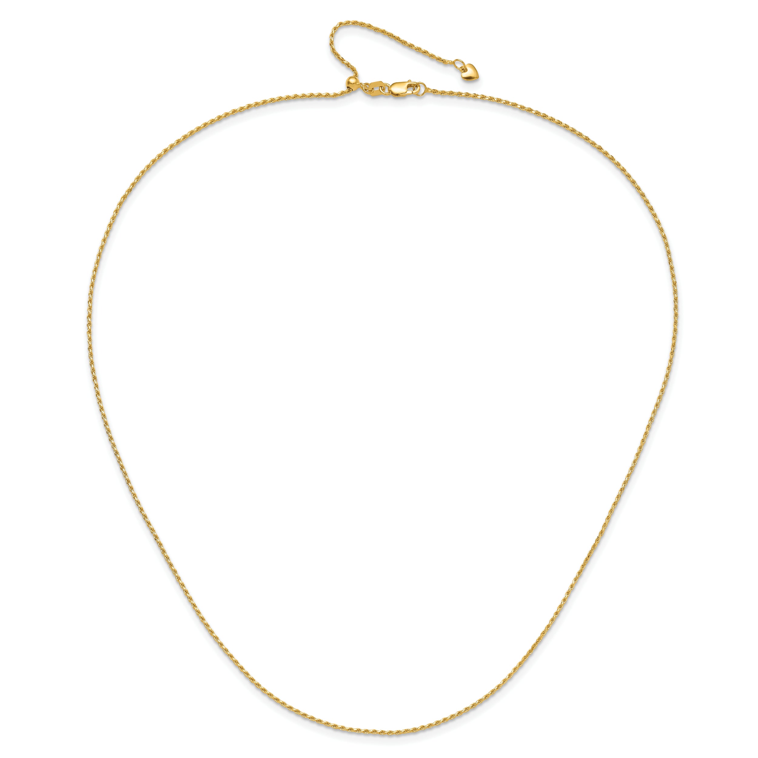 14K Adjustable 1.2mm D/C Rope Chain