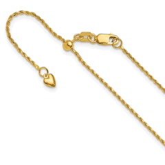 14K Adjustable 1.2mm D/C Rope Chain