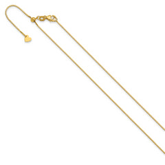 14K Adjustable .8mm Box Chain