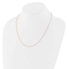 14K Rose Gold Adjustable 1mm Wheat Chain