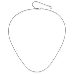 14K White Gold Adjustable 1.2 mm D/C Loose Rope Chain