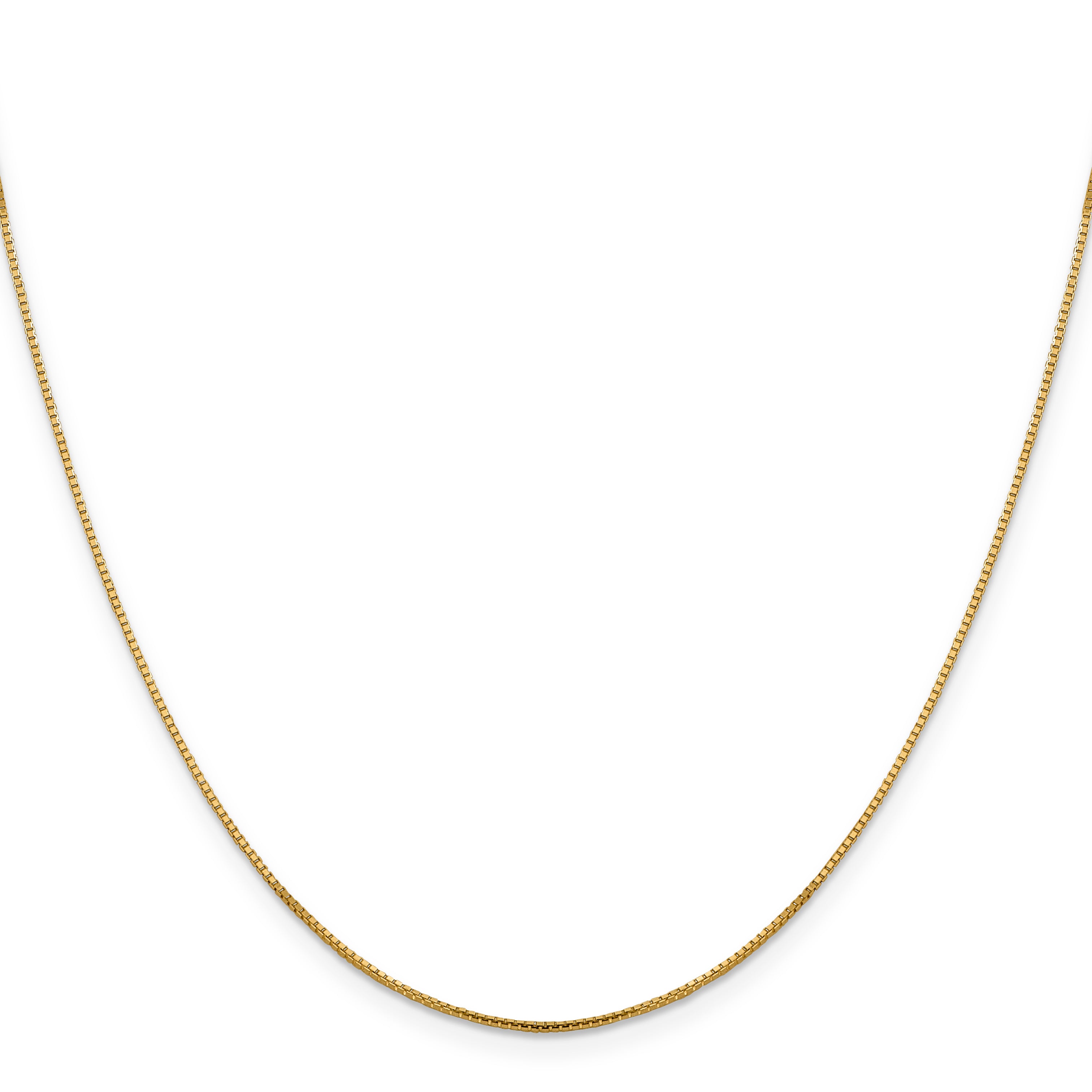 14K 1mm Sparkle Octagonal Box Chain