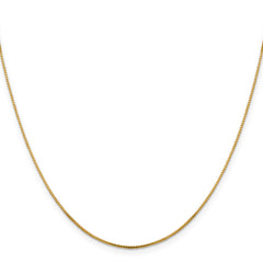 14K 1mm Sparkle Octagonal Box Chain