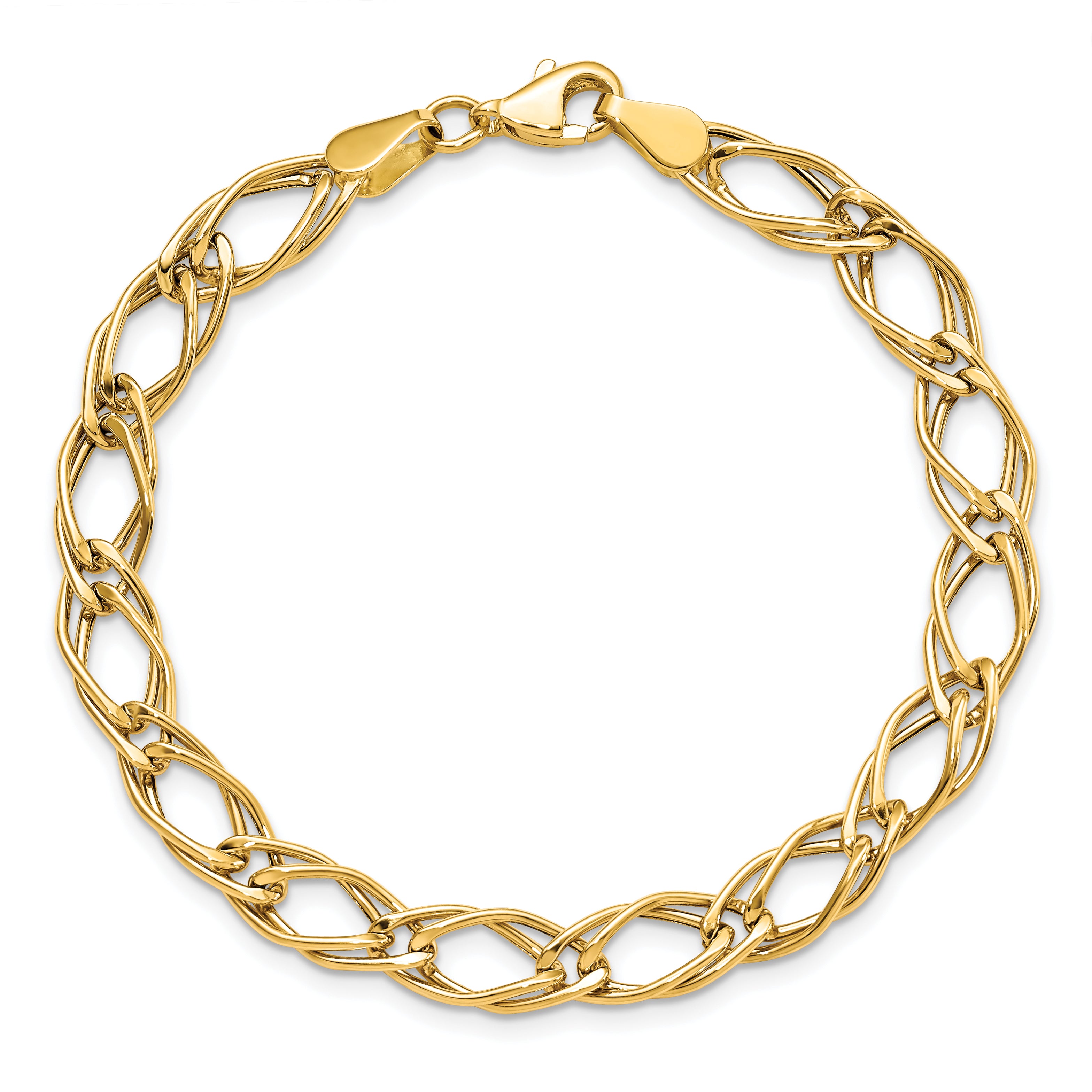 14K Yellow Gold Fancy Link Bracelet