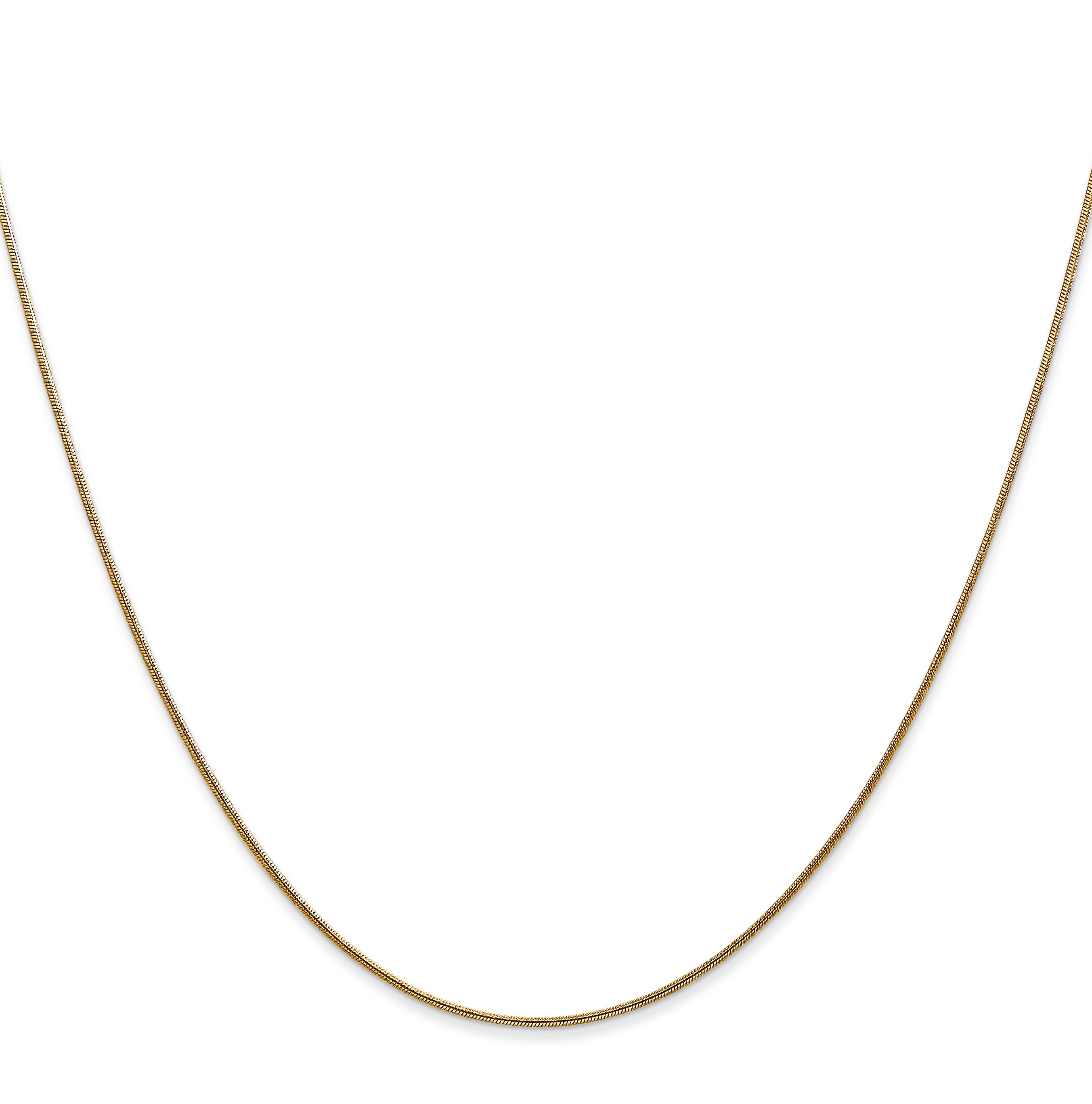 14K .8mm Round Snake Chain