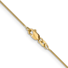 14K .8mm Round Snake Chain