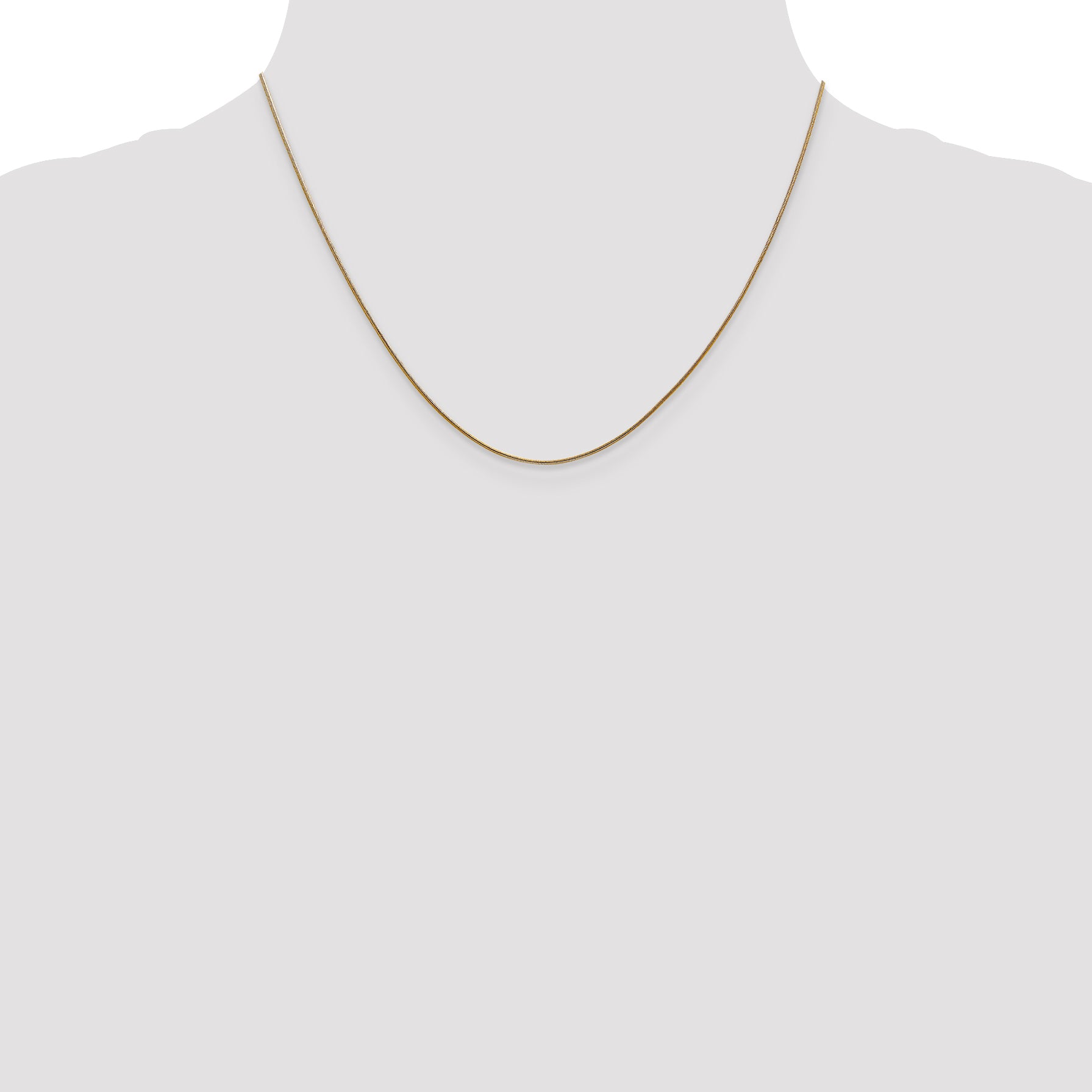 14K .8mm Round Snake Chain