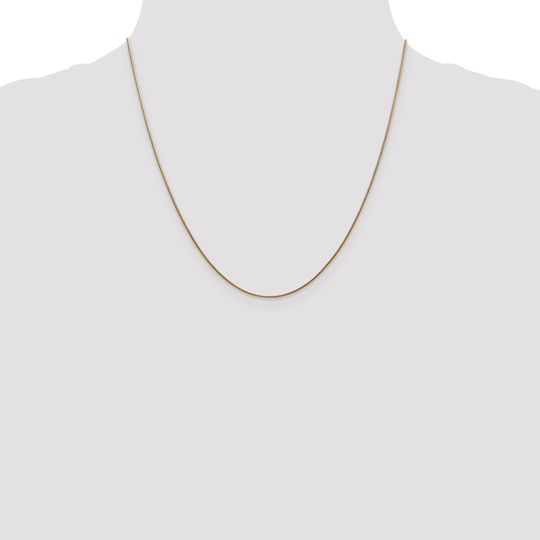 14K .8mm Round Snake Chain