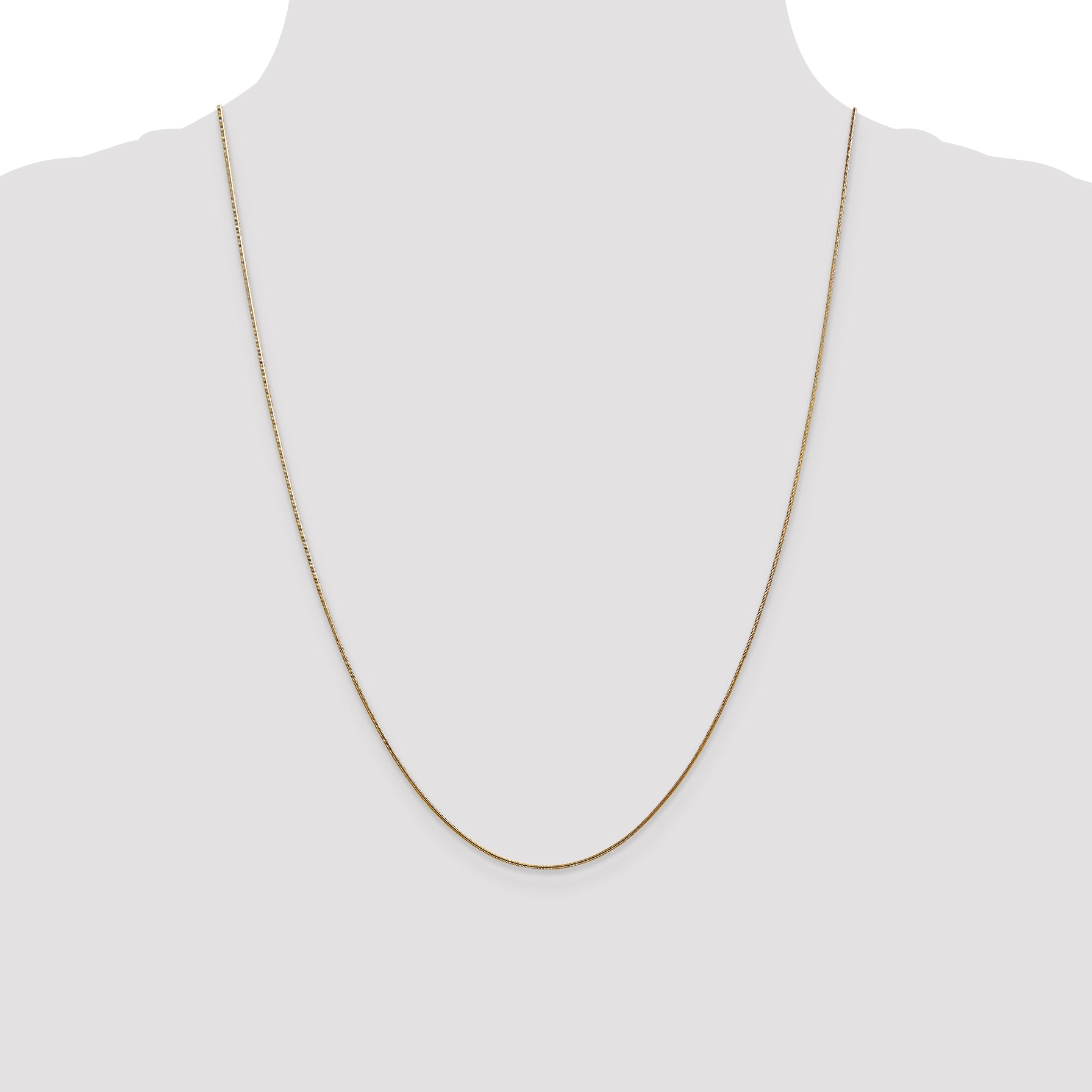 14K .8mm Round Snake Chain