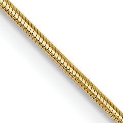 14K .8mm Round Snake Chain