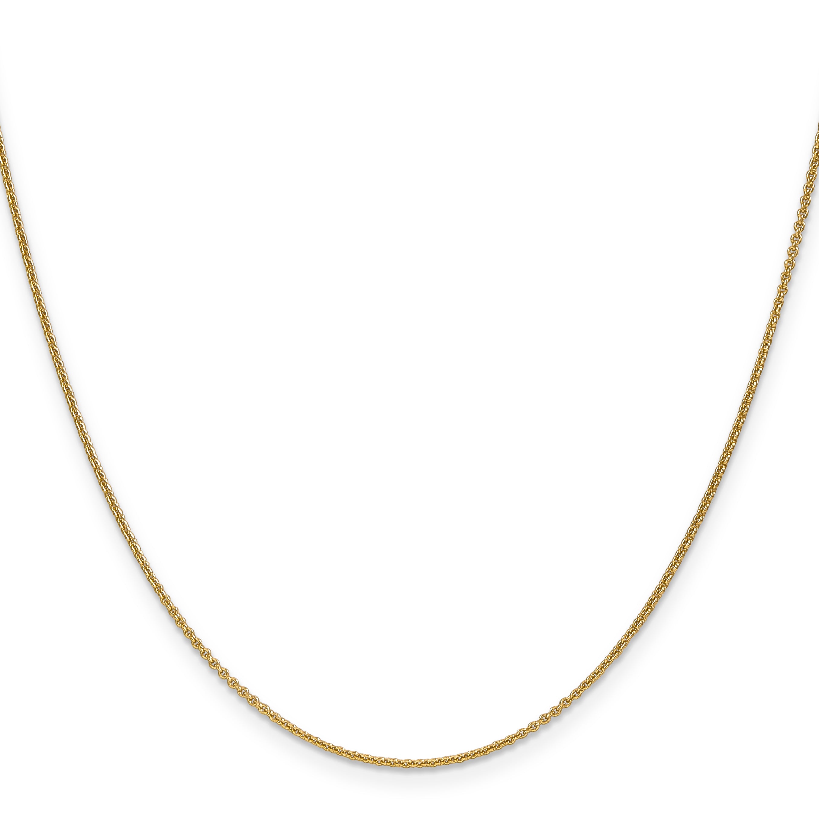 14K 1.1mm Round Cable Chain