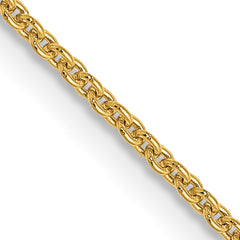 14K 1.1mm Round Cable Chain