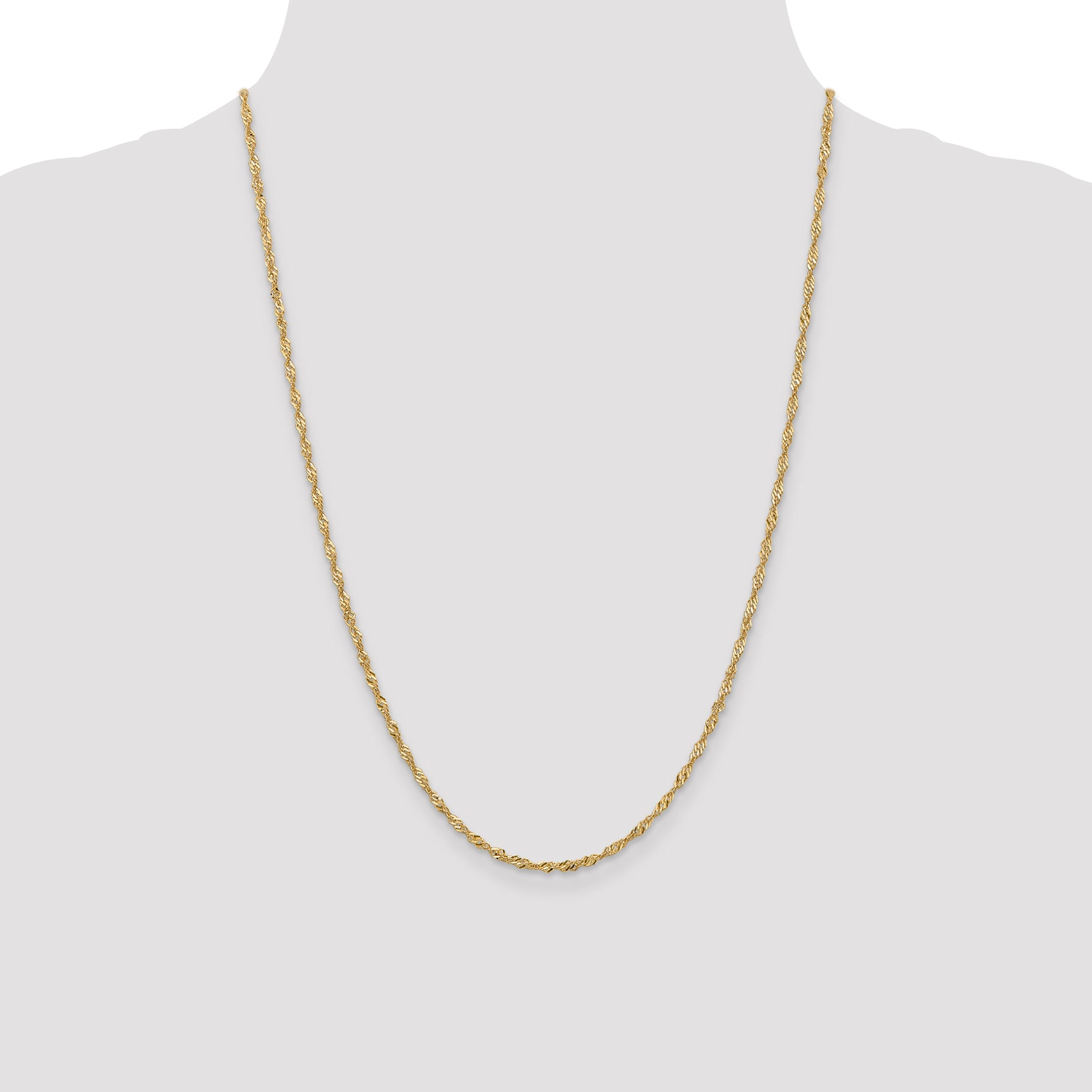 14K 1.9mm Singapore Chain