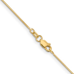 14K .8mm Box with Lobster Clasp Chain