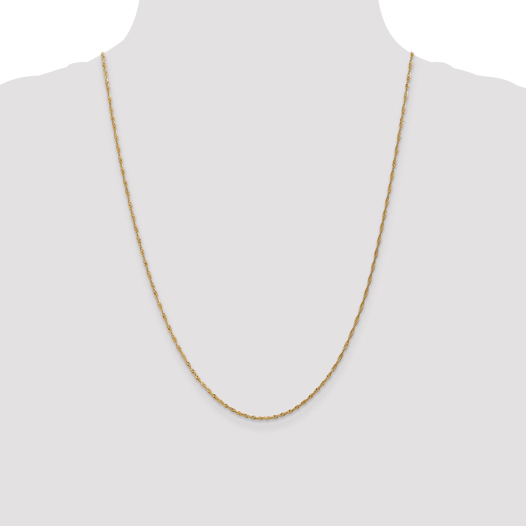 14K 1.3mm Singapore Chain