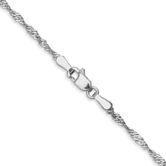 14K White Gold 1.6mm Singapore Chain