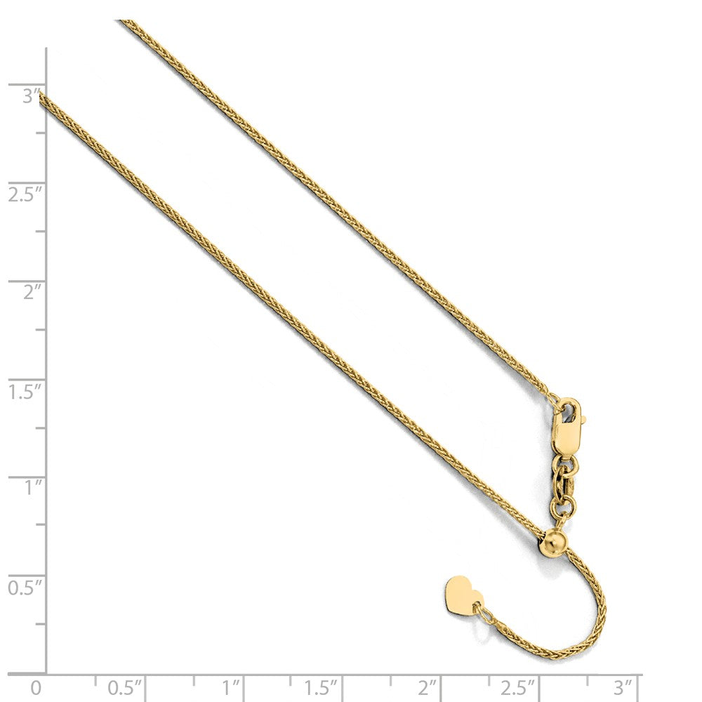 Leslie's 10K Yellow Gold 1 mm Adjustable Wheat Chain