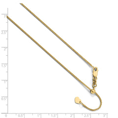 Leslie's 10K Yellow Gold 1 mm Adjustable Wheat Chain