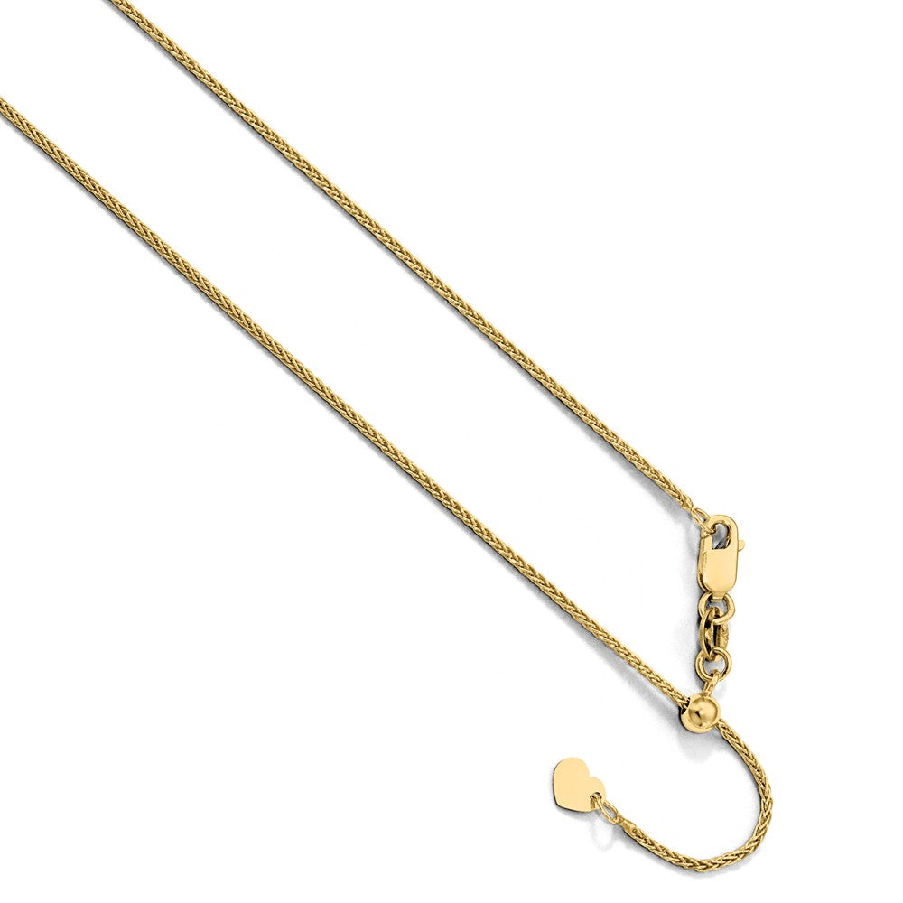 Leslie's 10K Yellow Gold 1 mm Adjustable Wheat Chain