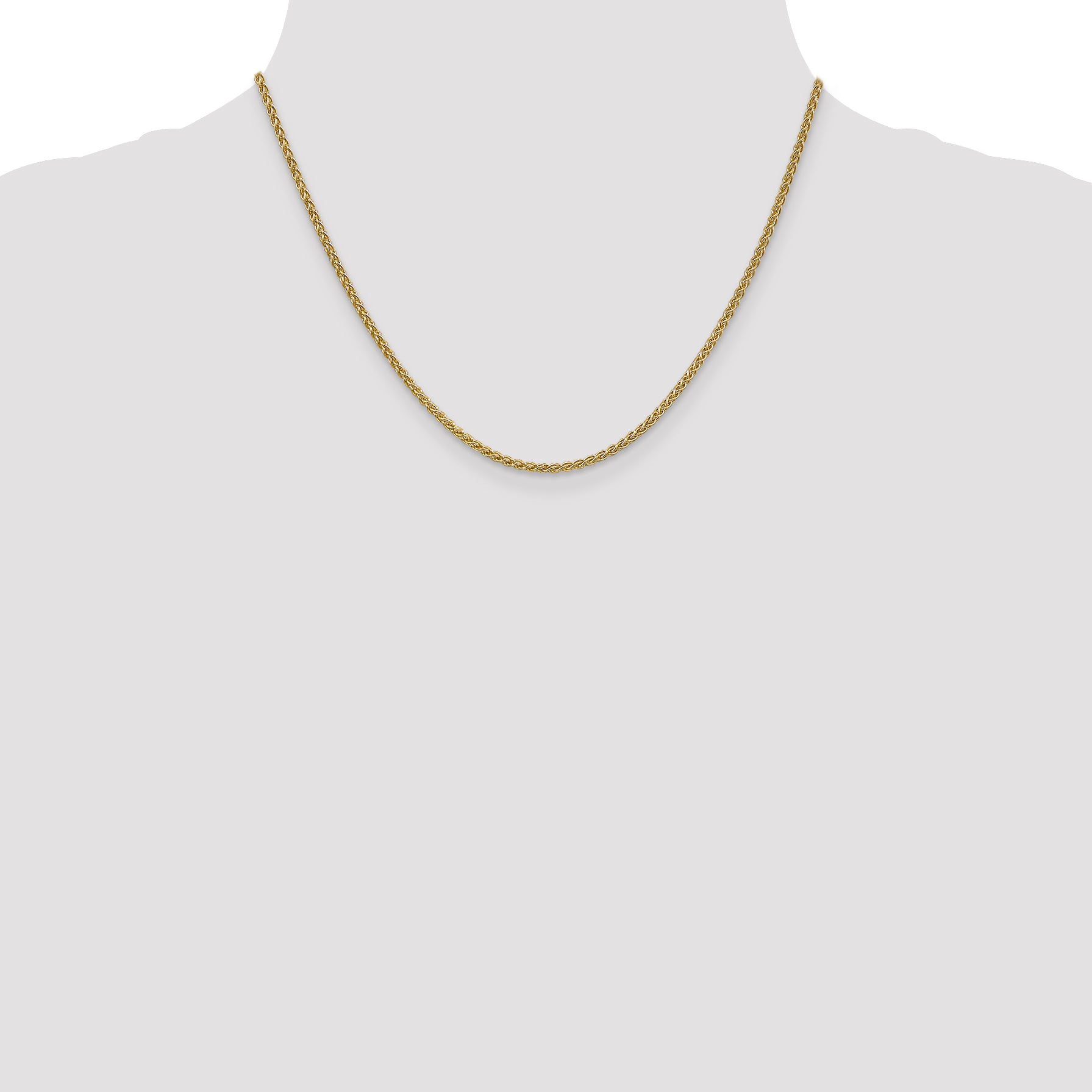 14K 2.1mm Spiga (Wheat) Chain