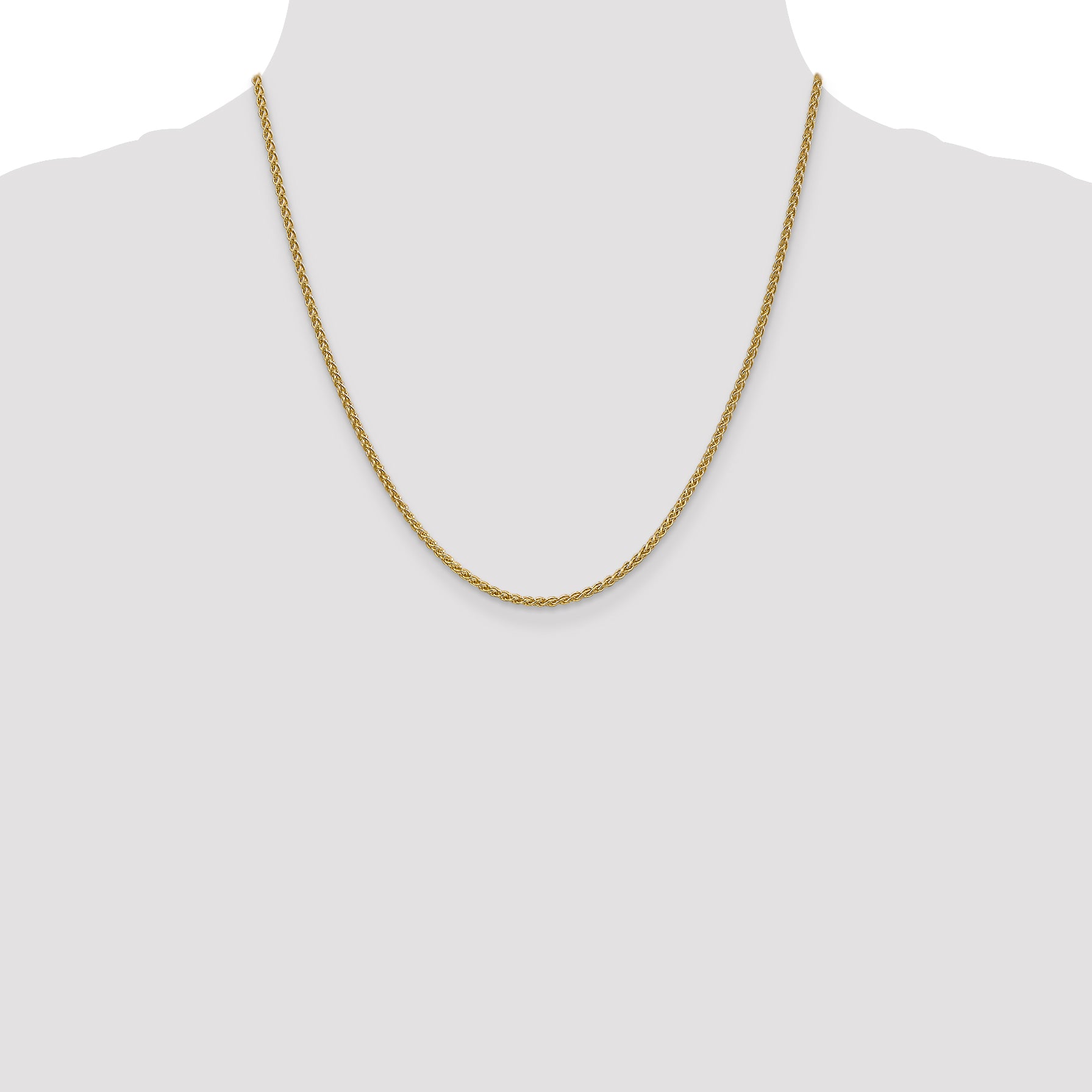 14K 2.1mm Spiga (Wheat) Chain