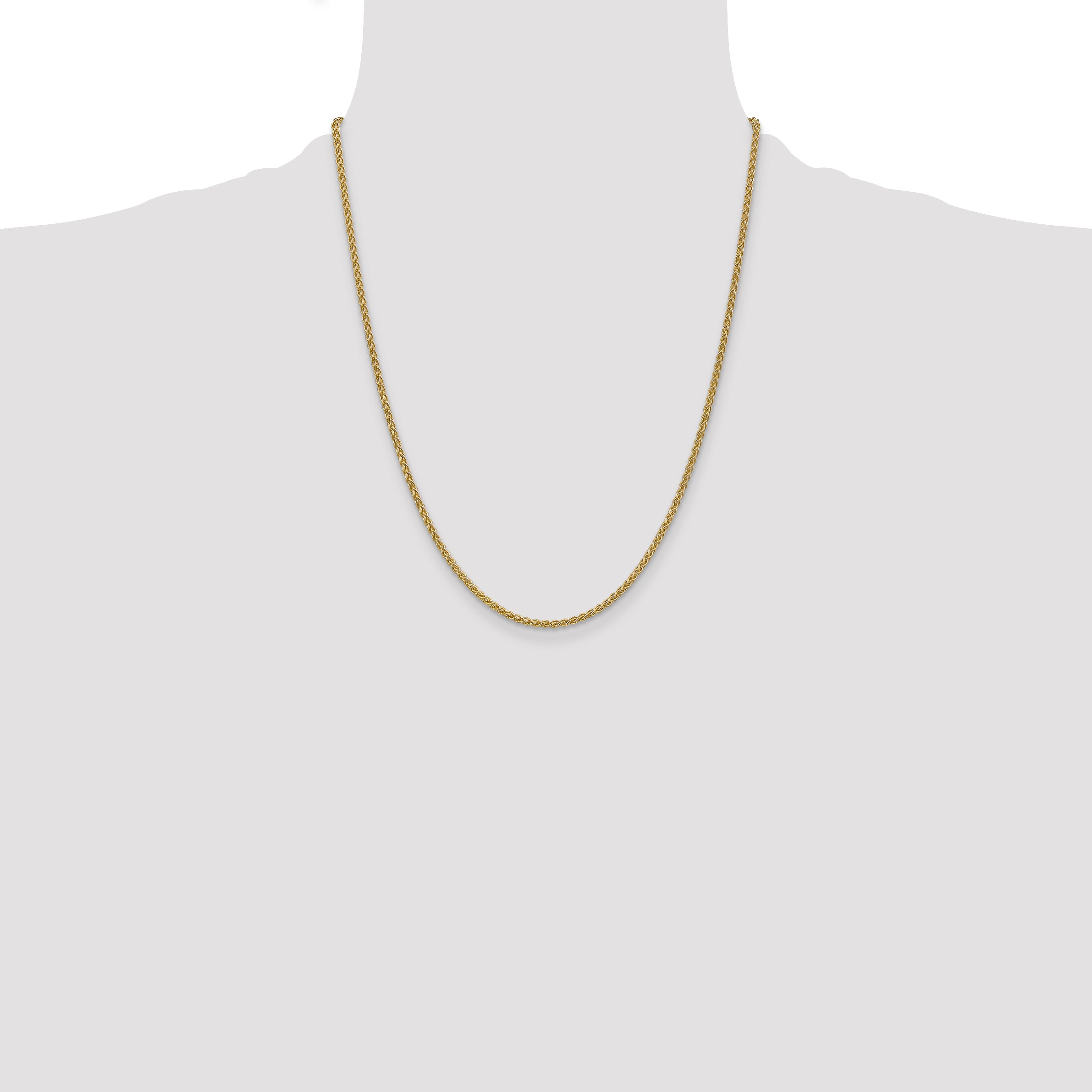 14K 2.1mm Spiga (Wheat) Chain