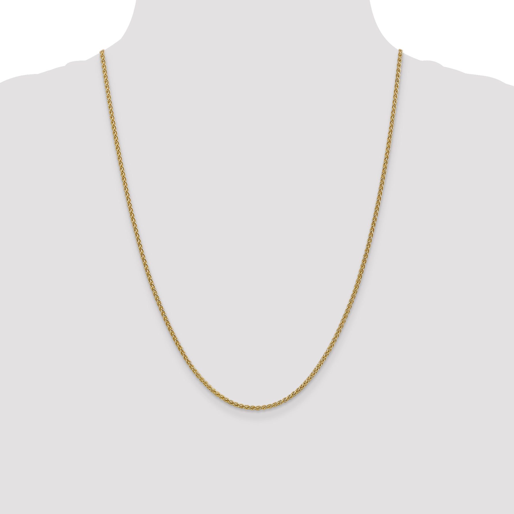 14K 2.1mm Spiga (Wheat) Chain