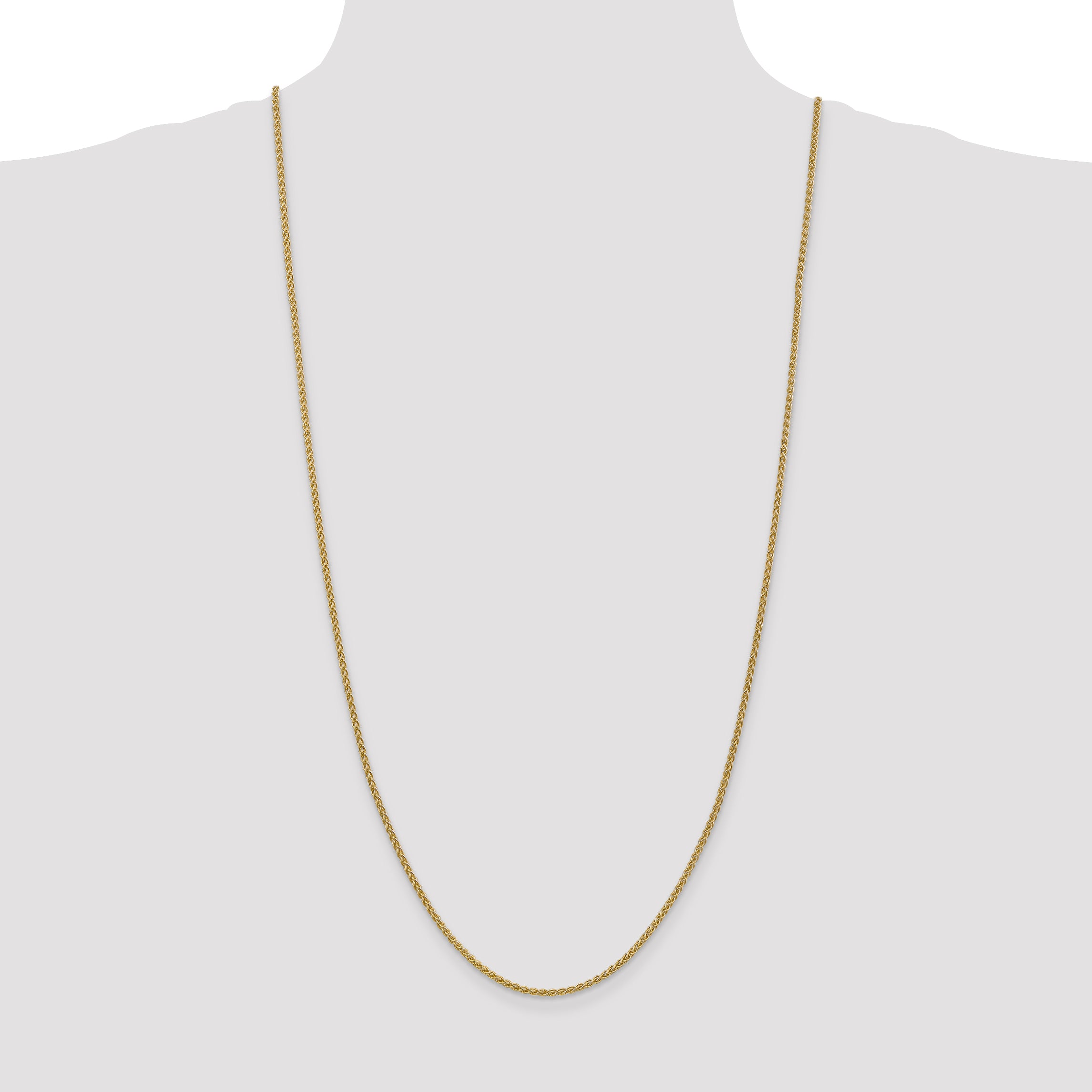 14K 2.1mm Spiga (Wheat) Chain