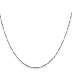 14K White Gold 1.3mm Loose Rope Chain