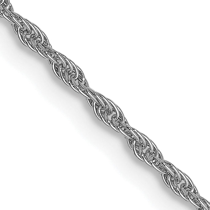 14K White Gold 1.3mm Loose Rope Chain