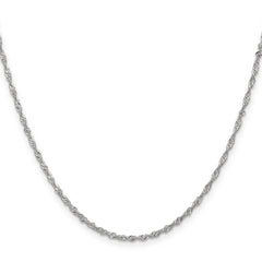 10K White Gold 1.7mm Singapore Chain