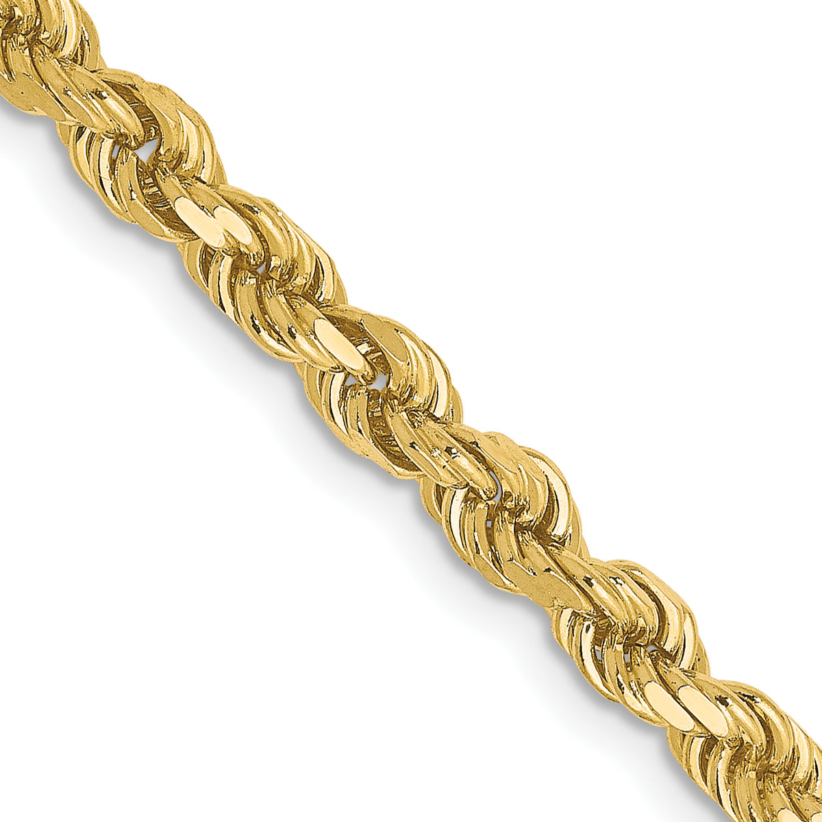 10K 3.5mm Diamond-Cut Rope Chain