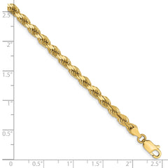 10K 4mm Diamond-Cut Rope Chain