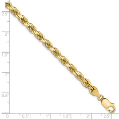 10K 4.5mm Diamond-Cut Rope Chain