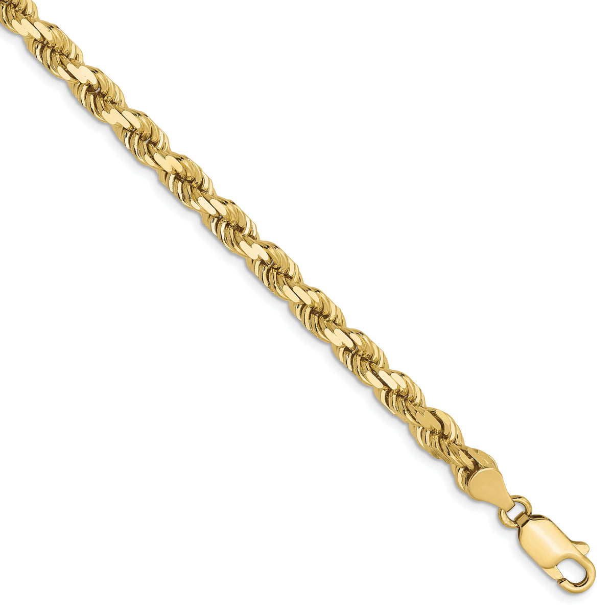 10K 4.5mm Diamond-Cut Rope Chain