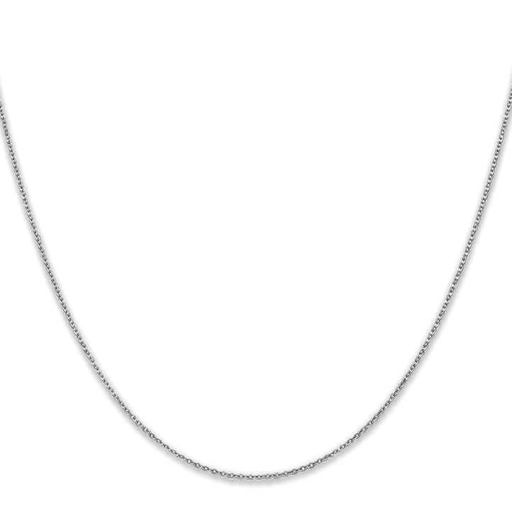 10K White Gold 1.1mm Flat Cable Chain