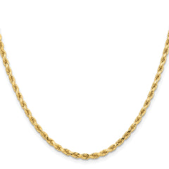 10K 3.25mm Diamond-Cut Rope Chain