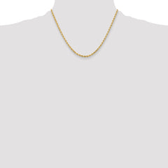 10K 3.25mm Diamond-Cut Rope Chain