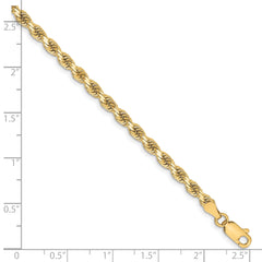 10K 3.25mm Diamond-Cut Rope Chain