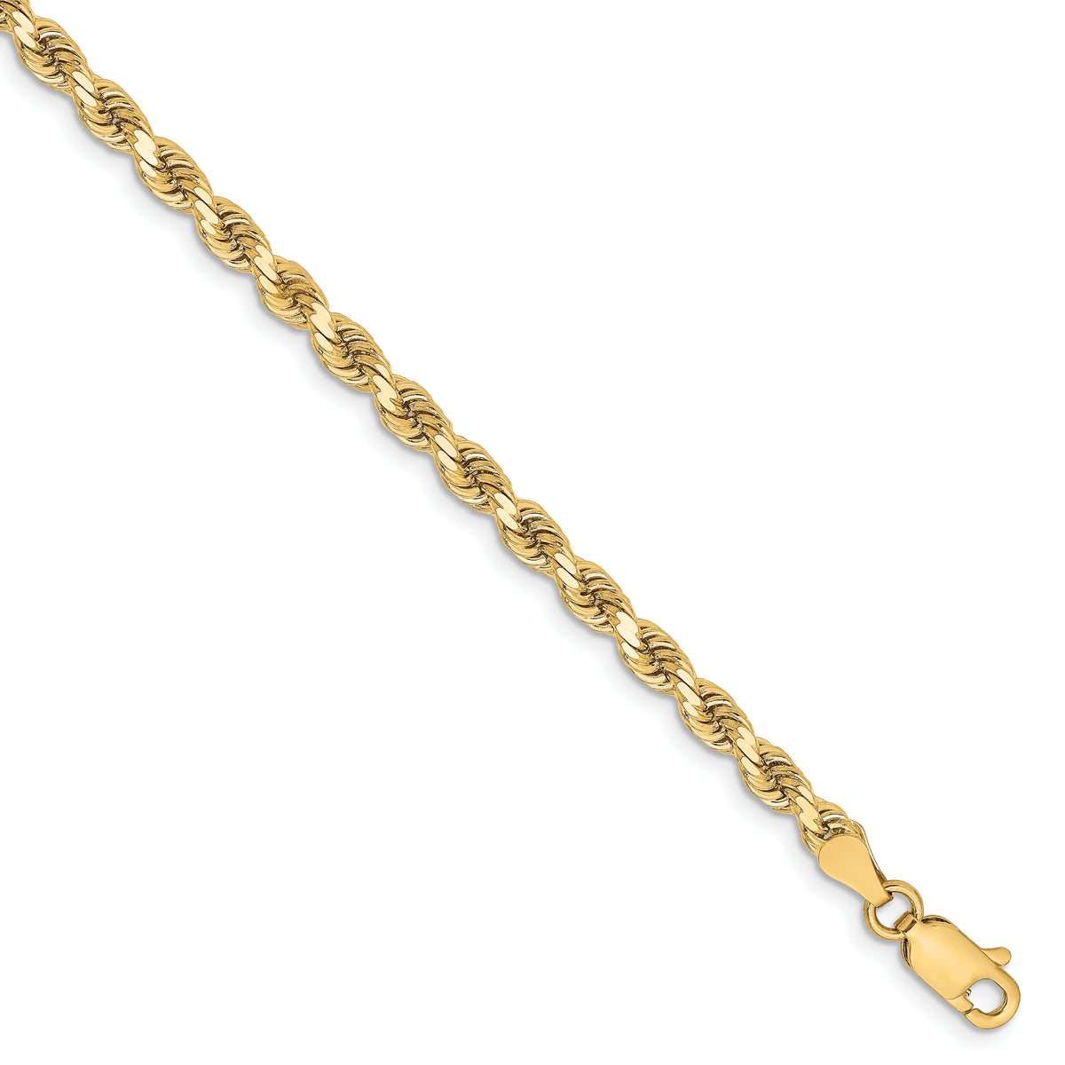 10K 3.25mm Diamond-Cut Rope Chain