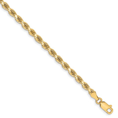 10K 3.25mm Diamond-Cut Rope Chain