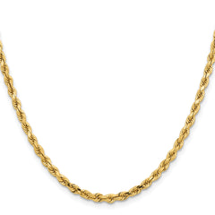 10K 3.75mm Diamond-Cut Rope Chain