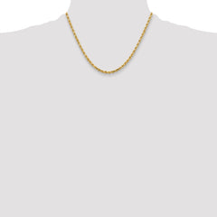 10K 3.75mm Diamond-Cut Rope Chain